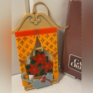 Avon vintage bird CAT Holiday Window Ornament Christmas 1984 Gallery Originals